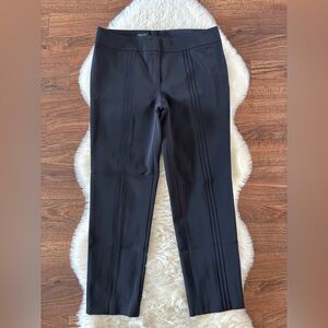 ESCADA Flat Front Formal Dress Tapered Leg Black Pants Trousers 44